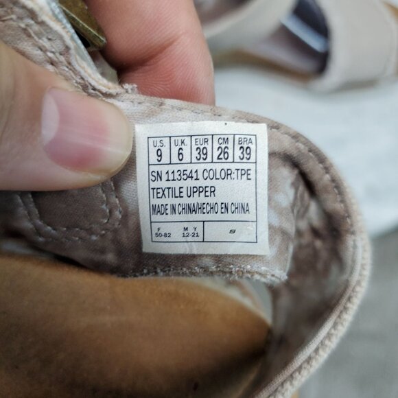 Skechers Shoes Womens Size 9 Tan Canvas Bobs Desert Kiss Adobe Princess Sandals - Picture 8 of 10